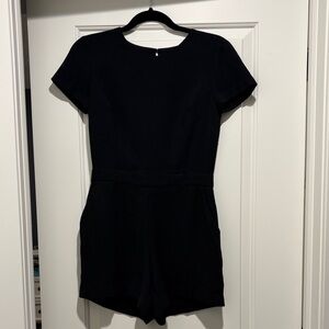 Banana Republic Black Short Sleeve Romper